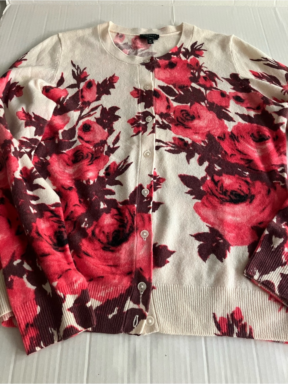 Talbots Fall Roses Sweater - Picture 6 of 9